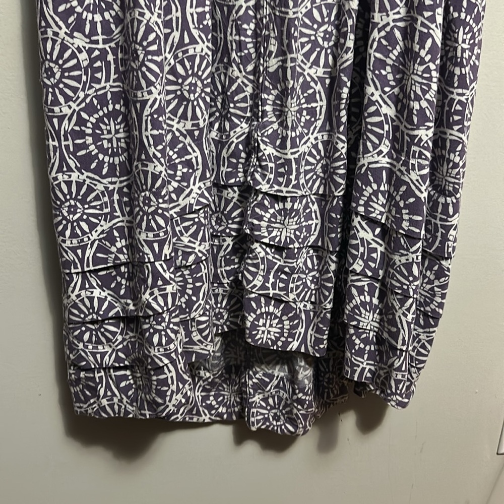 Denim 24/7 Purple and White Tank Maxi Sundress Size 18 Ruffle - Picture 6 of 7